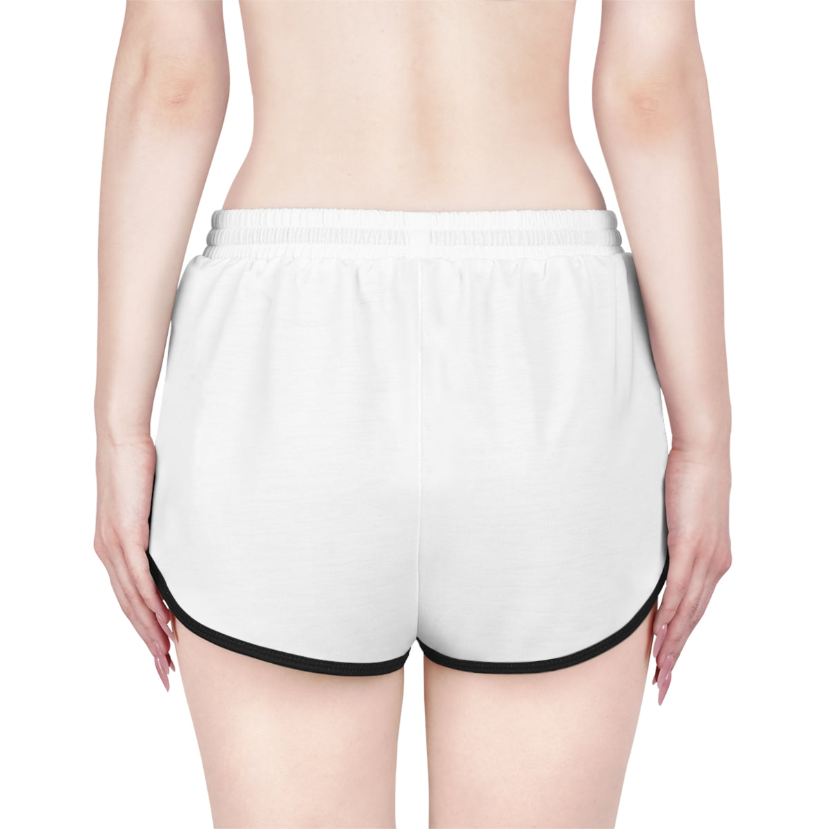 ChrisMahrLor Relaxed Shorts – Classic White Running Lounge Shorts with Script Logo
